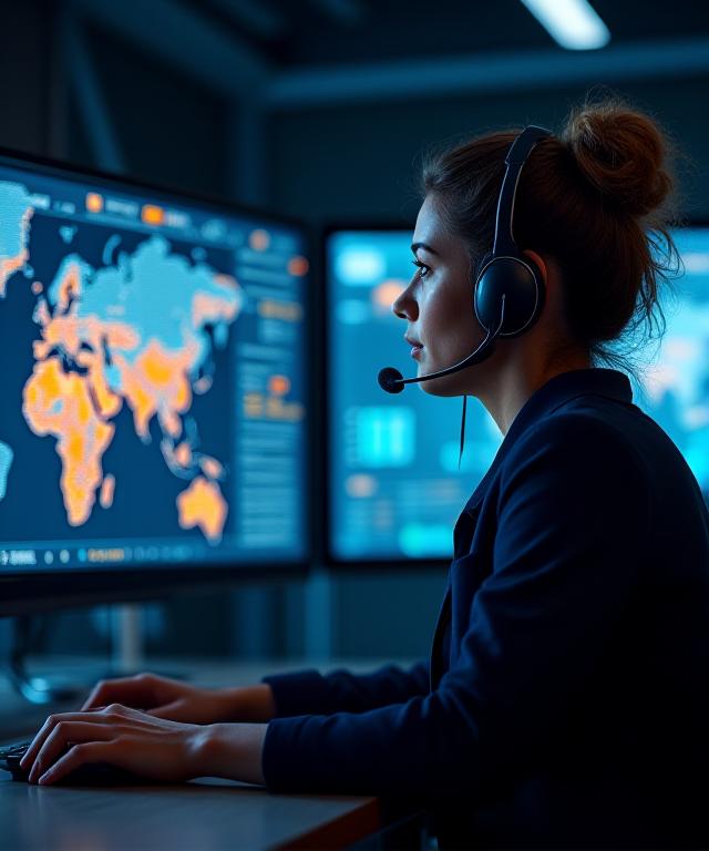 Logistics coordinator in control center